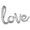 31" x 21" Silver Script Love Shaped Foil Balloon